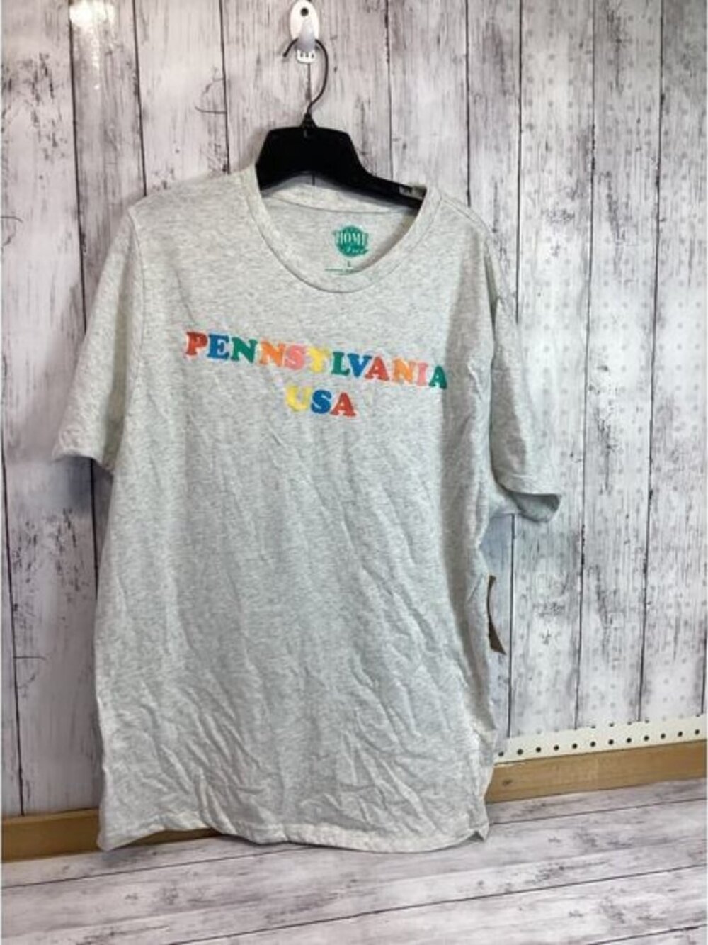 Home Free Pennsylvania USA Graphic T-Shirt White Short Sleeve Women Large